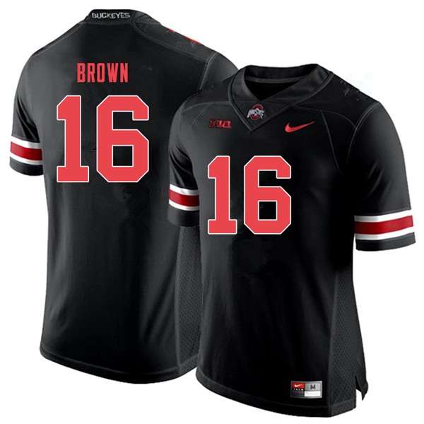 Ohio State Buckeyes #16 Cameron Brown College Football Jerseys Sale-Black Out
